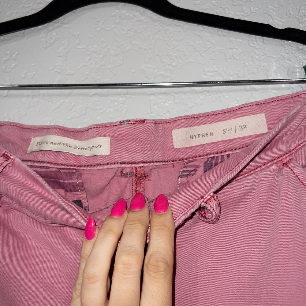Pilcro x Anthropologie‎ Pink Hyphen Straight Jeans Size 32 - Picture 8 of 10